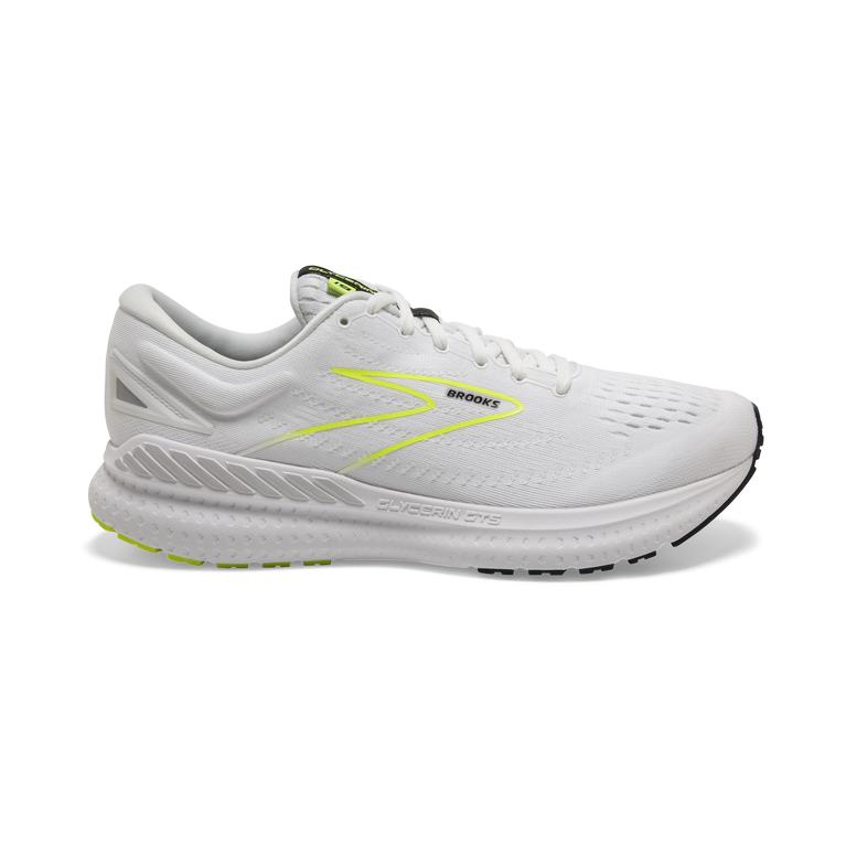 Brooks GLYCERIN GTS 19 Max Cushion Road Running Shoes Mens Canada - White/Nightlife/Black (NHO904862